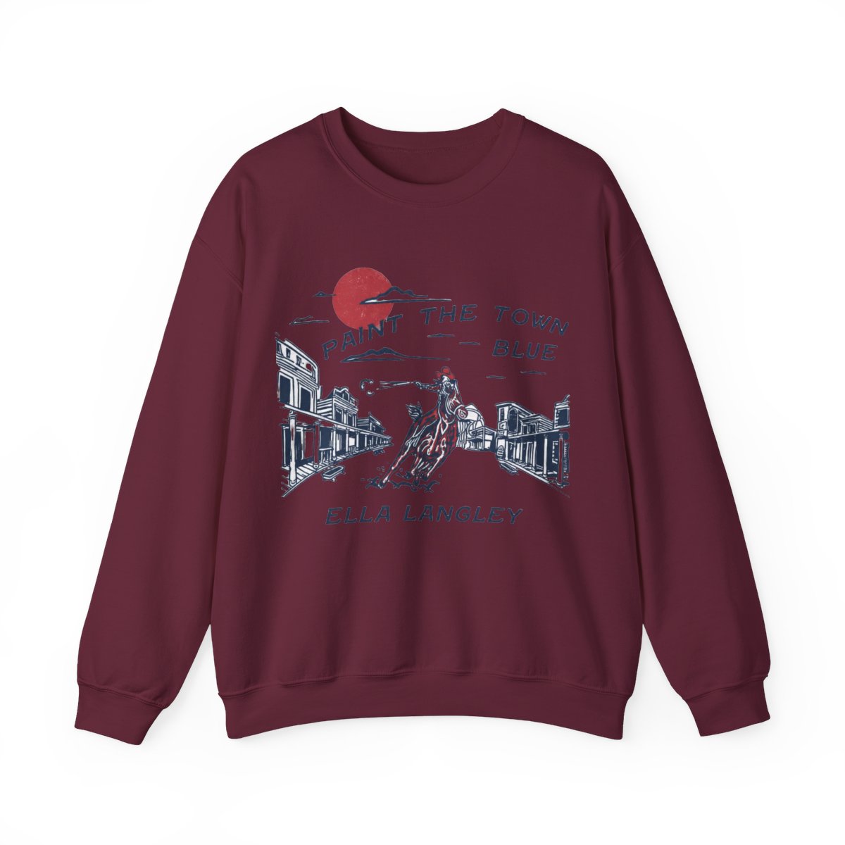 'paint the town blue' Crew Neck - alternate angle 2, merchandise