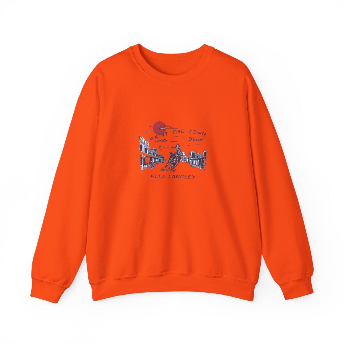 'paint the town blue' Crew Neck - alternate angle 4, merchandise