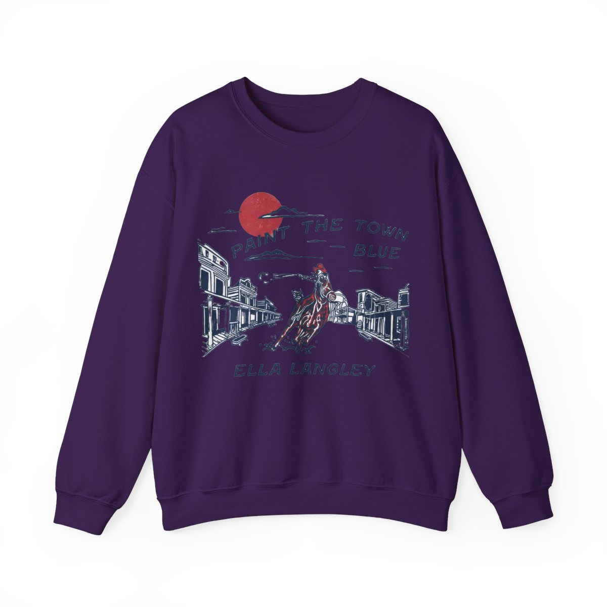 'paint the town blue' Crew Neck - alternate angle 4, merchandise
