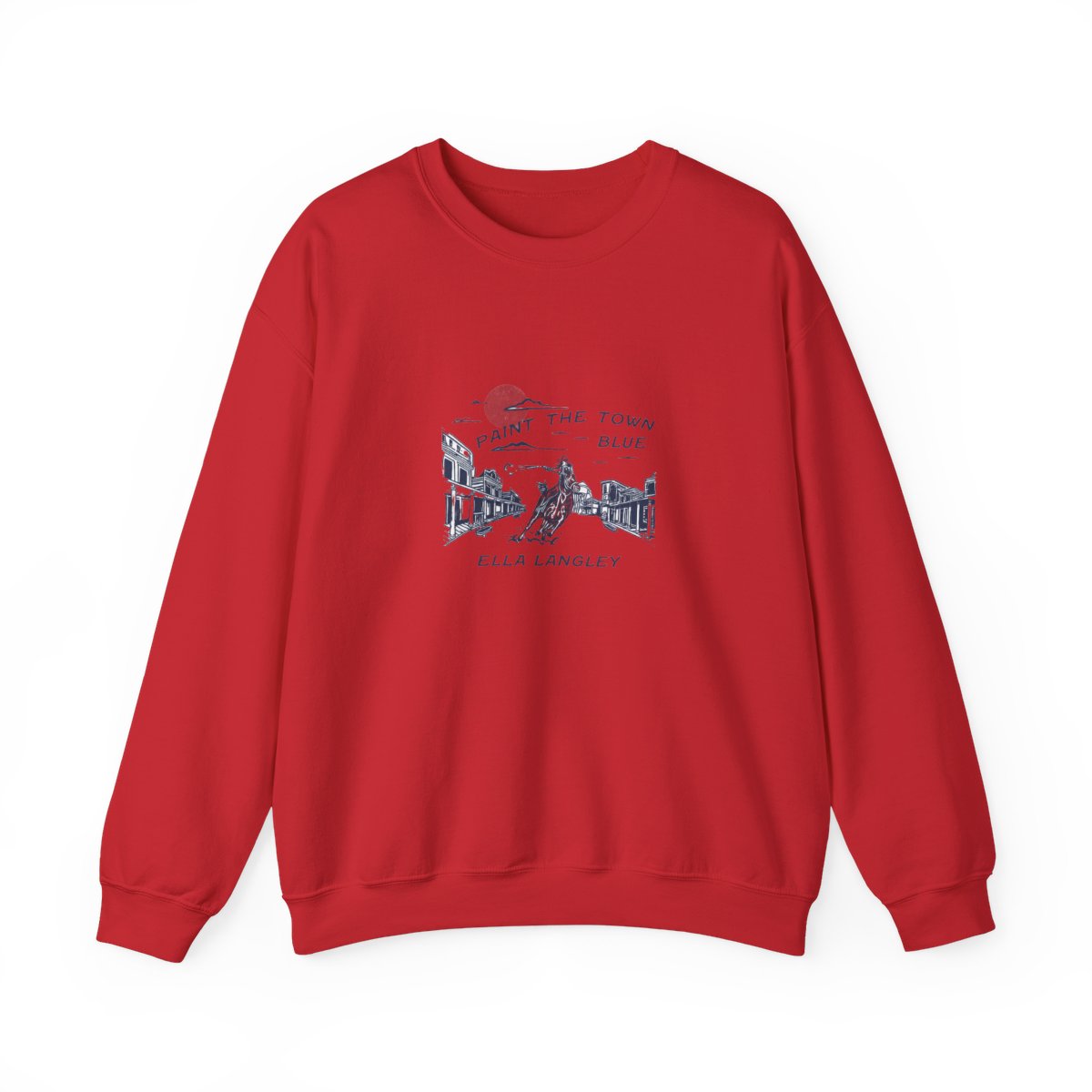 'paint the town blue' Crew Neck - alternate angle 5, merchandise