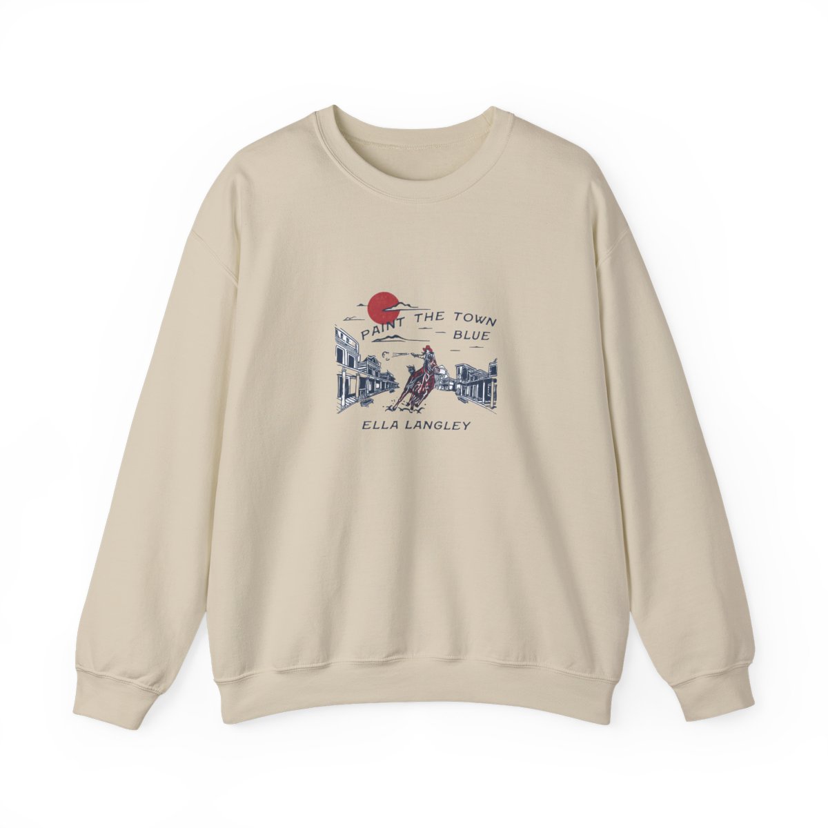 'paint the town blue' Crew Neck - alternate angle 2, merchandise