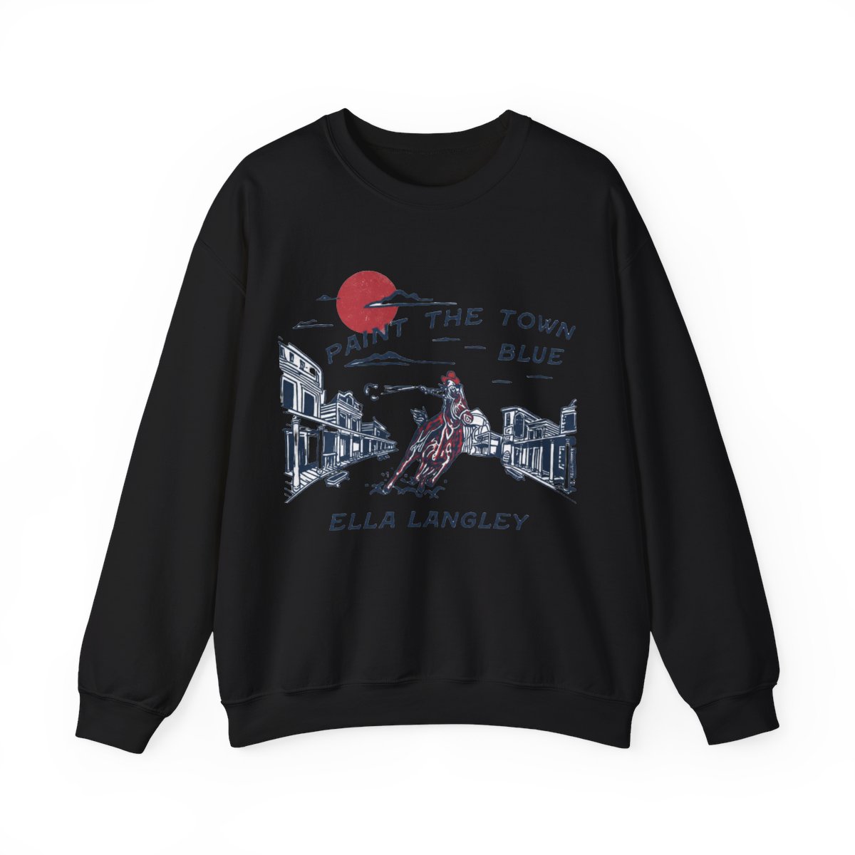'paint the town blue' Crew Neck - alternate angle 5, merchandise
