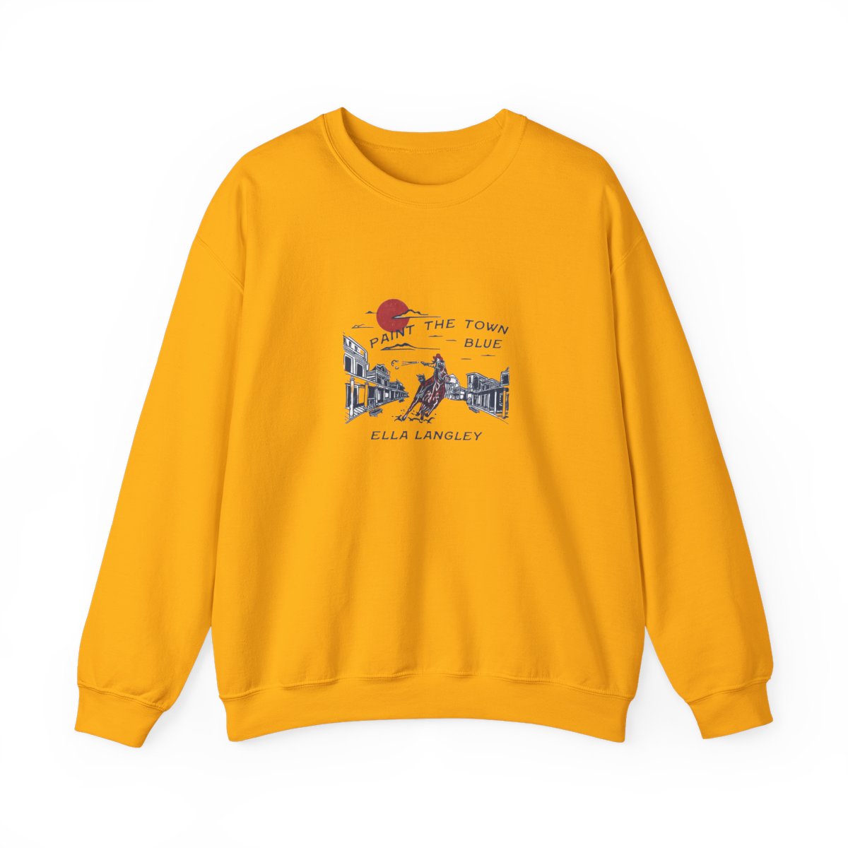 'paint the town blue' Crew Neck - alternate angle 3, merchandise