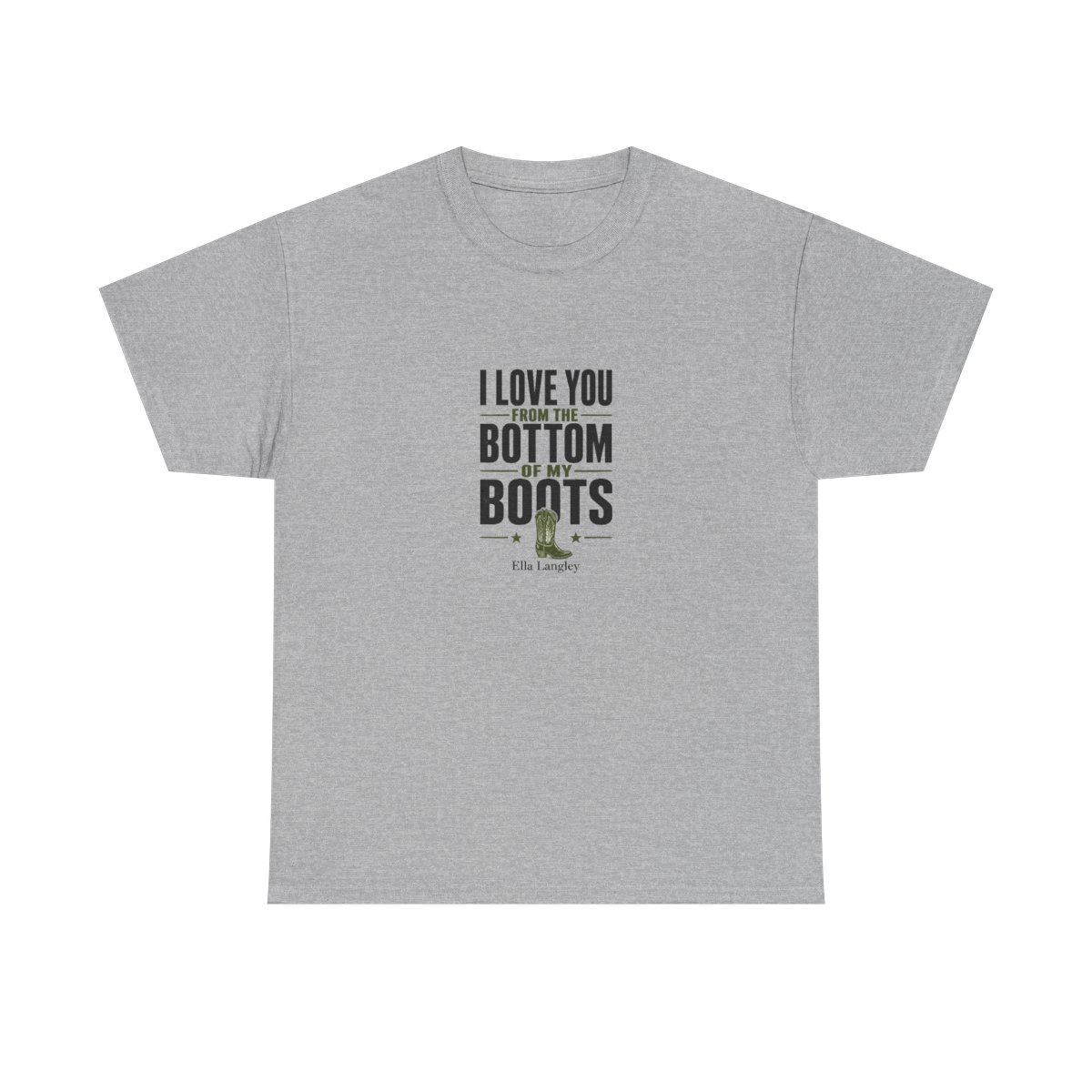 Ella Langley "I Love You from the Bottom of My Boots" Unisex Tee - alternate angle 3, merchandise