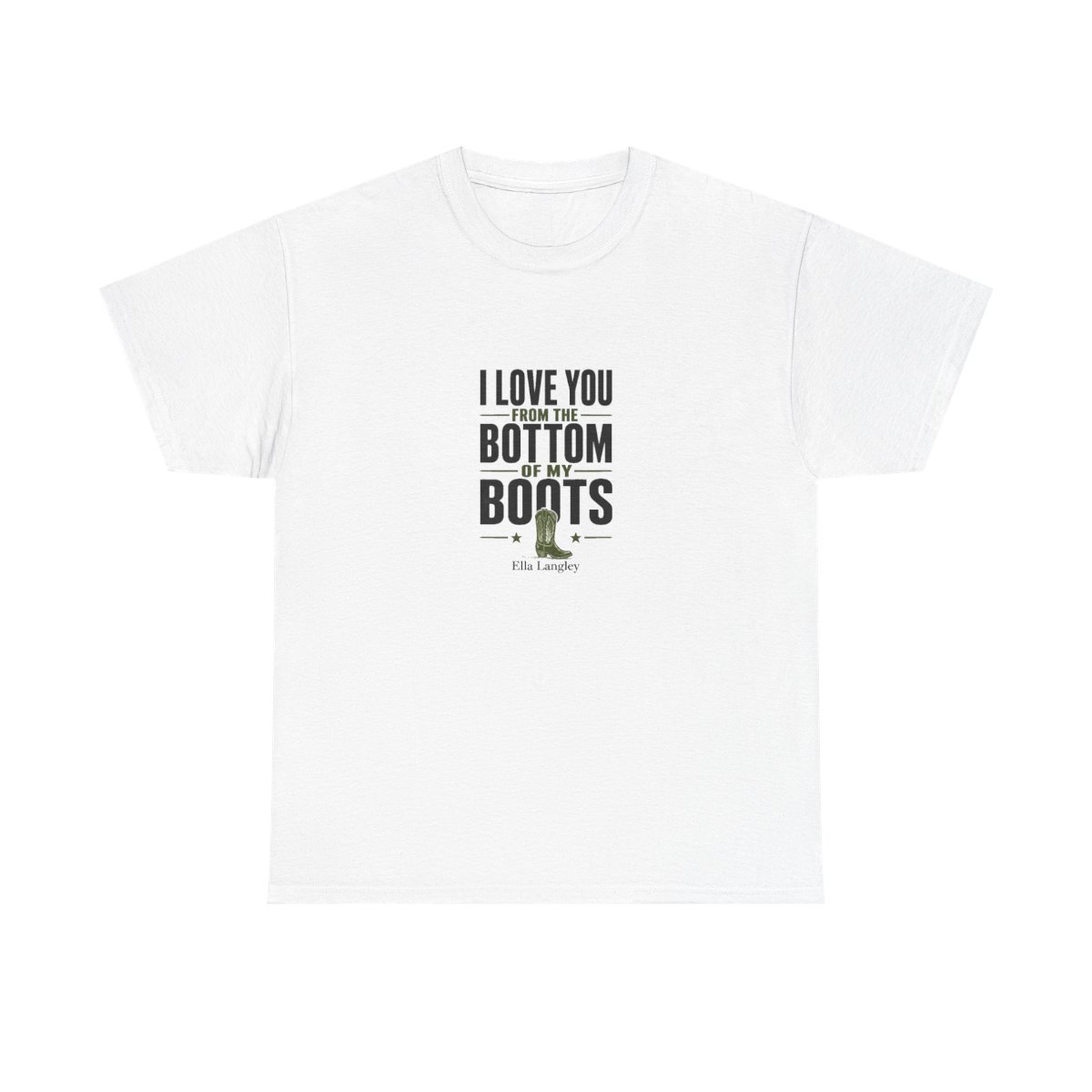 Ella Langley "I Love You from the Bottom of My Boots" Unisex Tee - alternate angle 2, merchandise