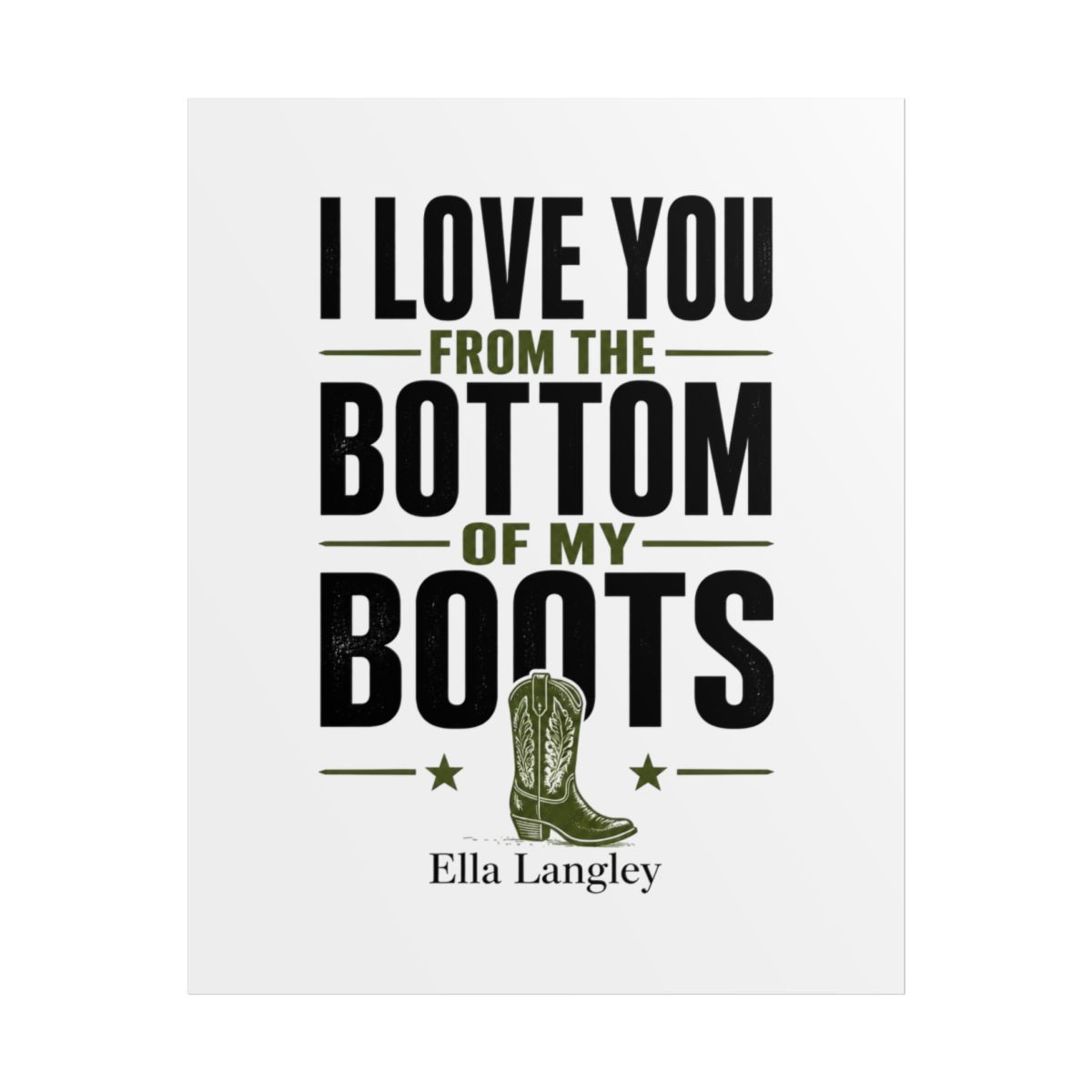 Ella Langley "I Love You from the Bottom of My Boots" Poster - Official Posters & Wall Art merchandise