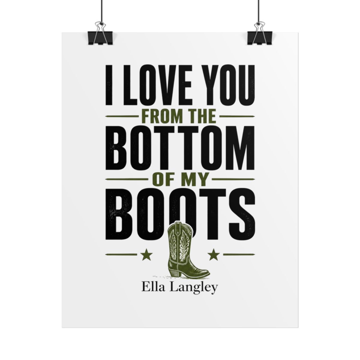 Ella Langley "I Love You from the Bottom of My Boots" Poster