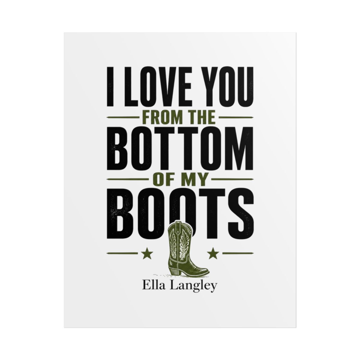 Ella Langley "I Love You from the Bottom of My Boots" Poster - alternate angle 1, merchandise