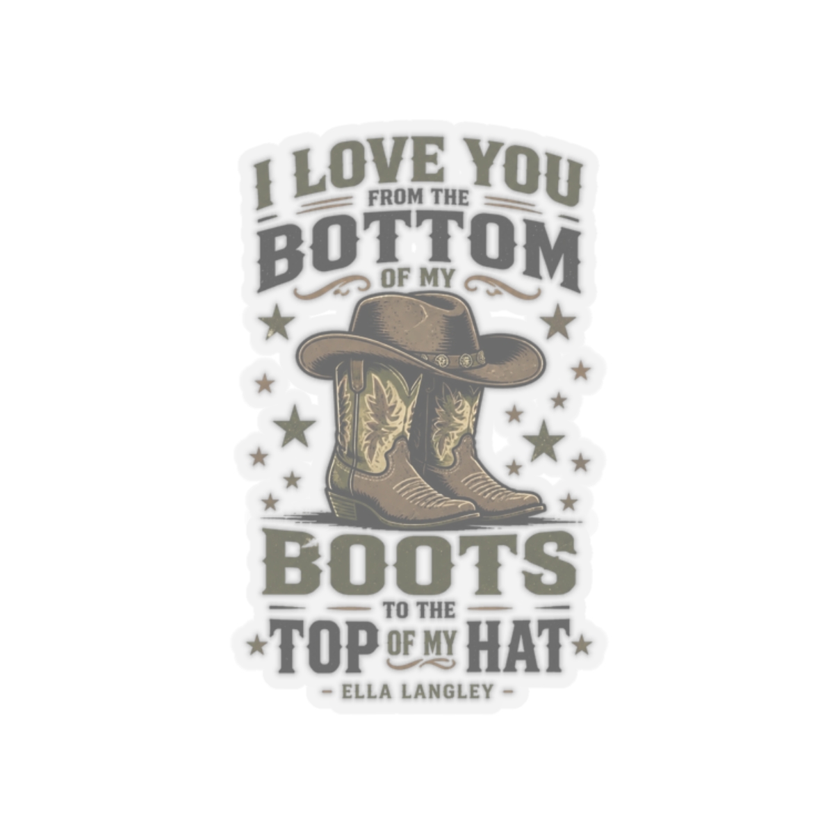 Ella Langley "Bottom of Your Boots" Sticker