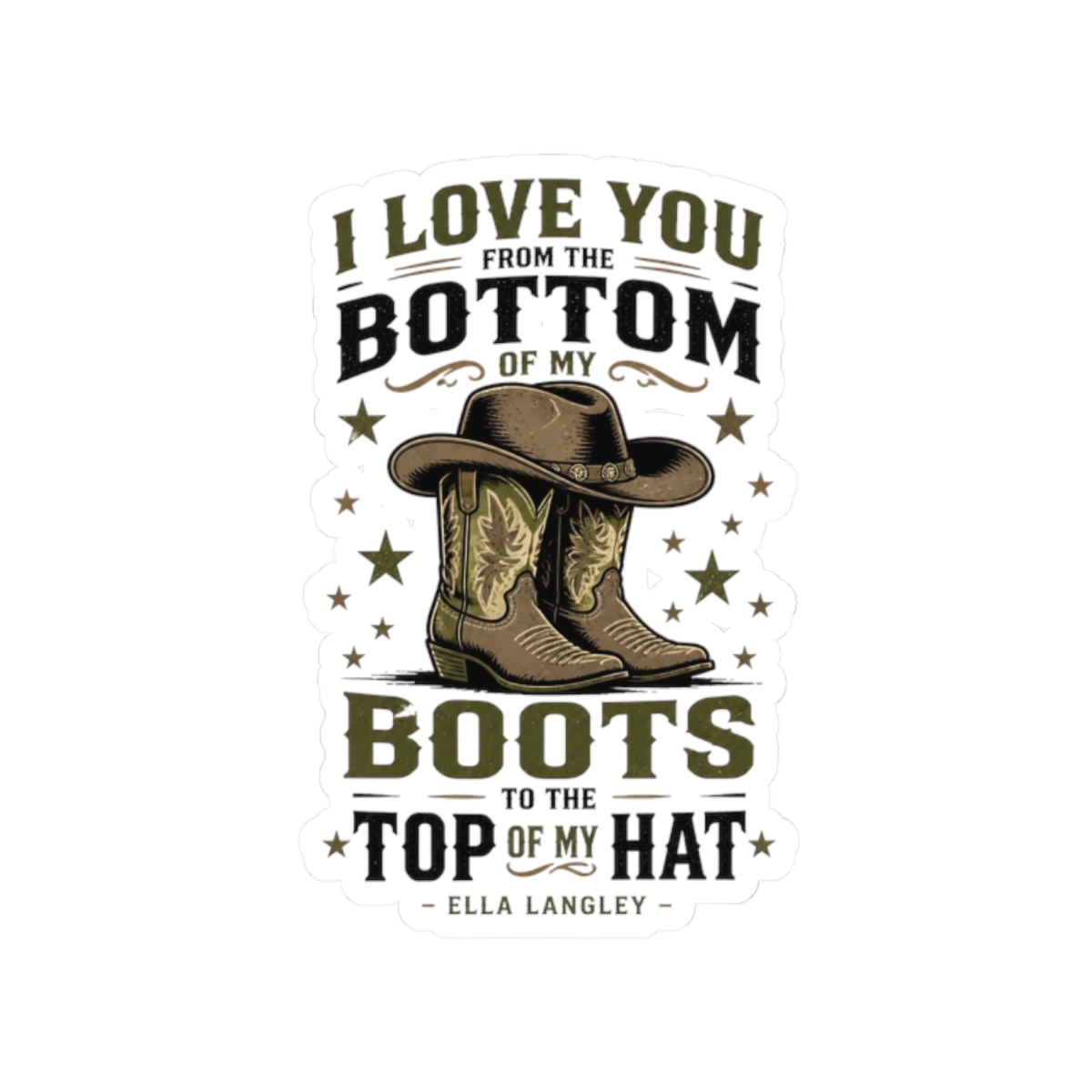 Ella Langley "Bottom of Your Boots" Sticker - Official Stickers merchandise