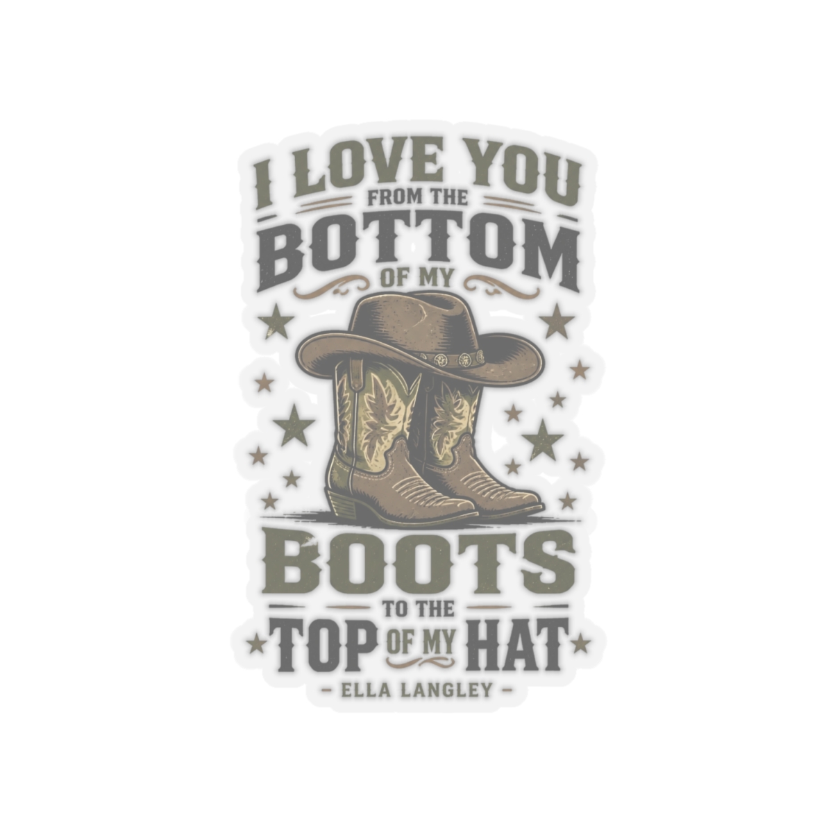 Ella Langley "Bottom of Your Boots" Sticker