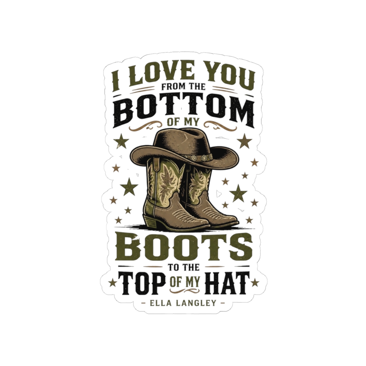 Ella Langley "Bottom of Your Boots" Sticker - Official Stickers merchandise