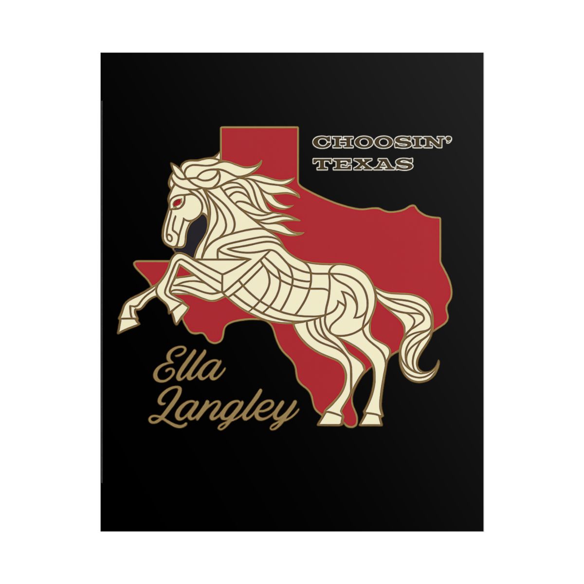 Choosing Texas Poster Black | Ella Langley