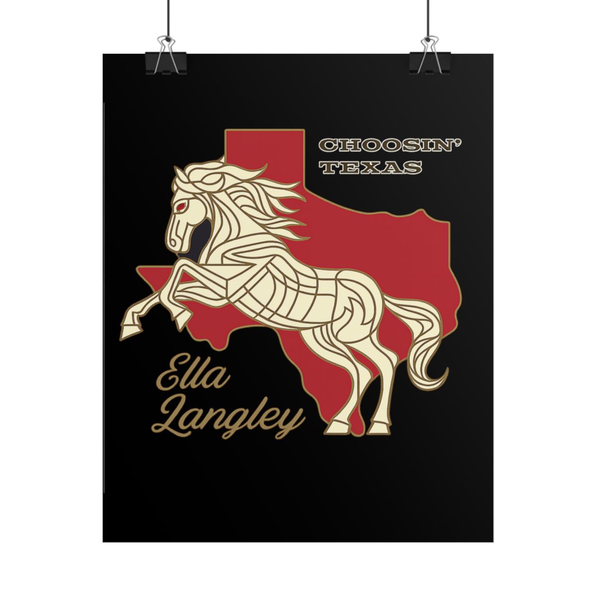 Choosing Texas Poster Black | Ella Langley