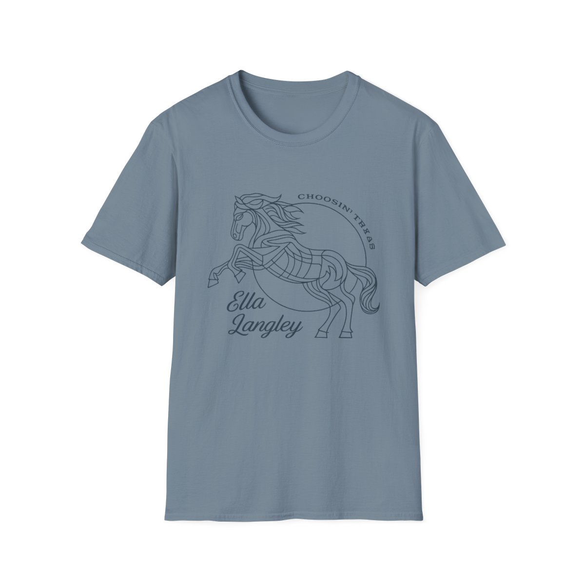Choosing Texas Stone Blue T Shirt | Ella Langley