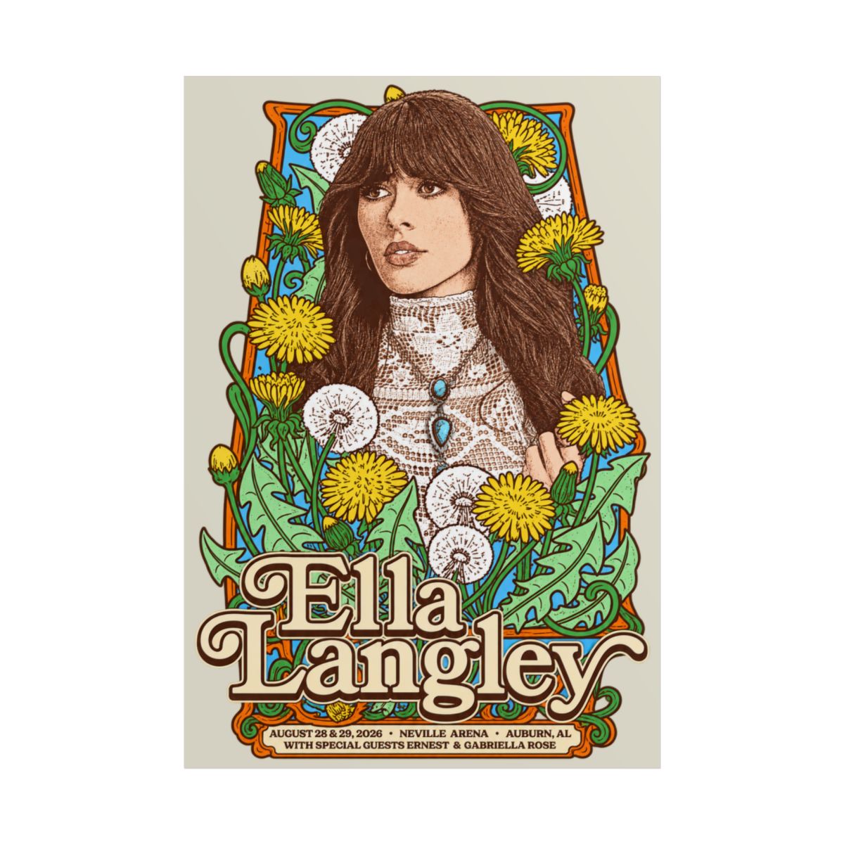 Auburn, AL Concert Poster | Ella Langley