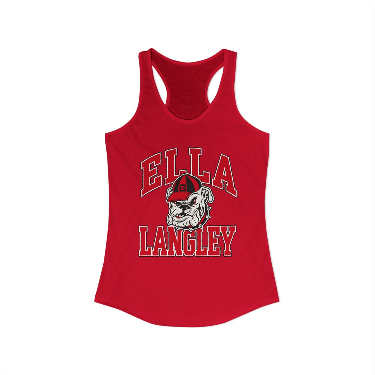 Georgia Bulldogs Racerback Tank | Ella Langley - alternate angle 3, merchandise
